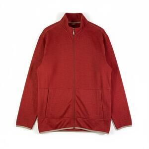 JUNCTION WEST New Mens Full Zip Sweater Jacket Lightweight Orange XL Casual